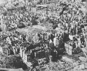 85pc of Warsaw destroyed Center_ ruins of Old Town Market Place Warsaw 1944